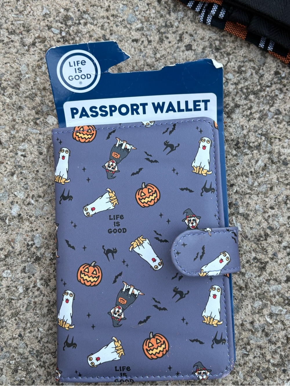 Life is Good Halloween Purple Passport Wallet-NWT!